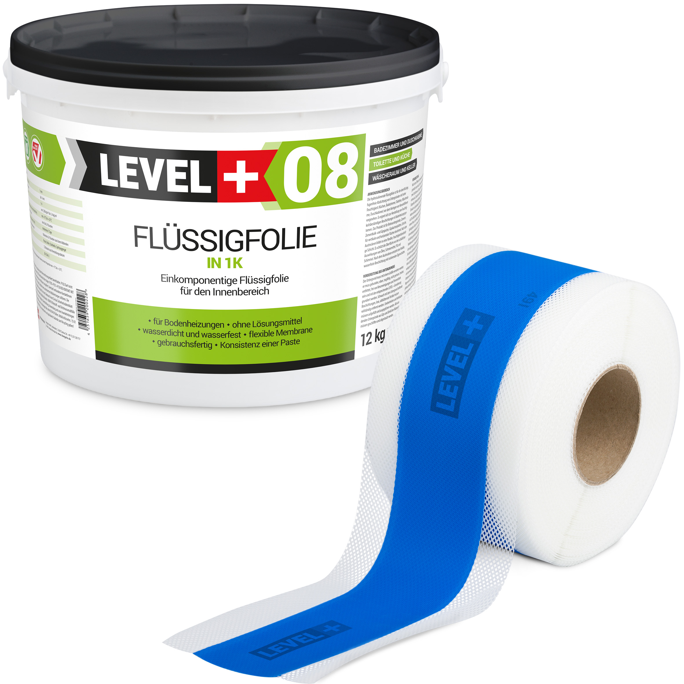 Hydroizolační sada Fólie v kapalině 12 kg Páska 10 m