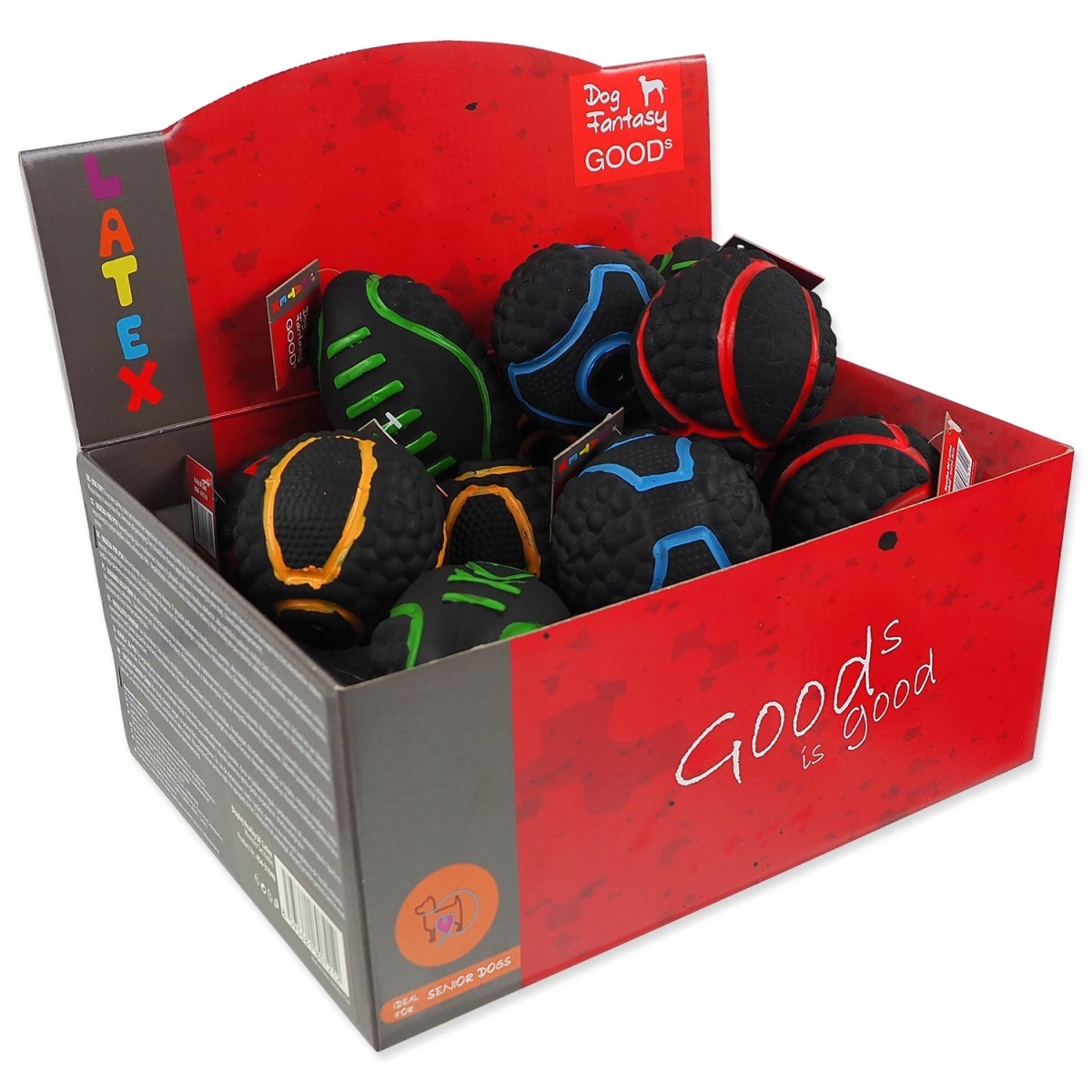 Levně Displej hračky Dog Fantasy Latex Sport Balls 20 ks