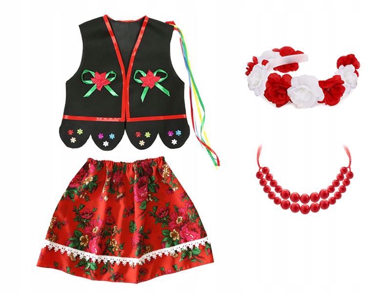 STRÓJ KRAKOWIANKA SPÓDNICZKA WIANEK 116-140 4el