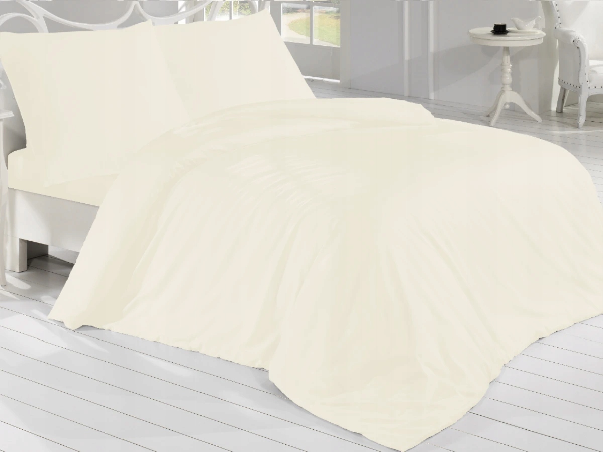 Obliečky Satén 140x200, 70x90 cm smotanové