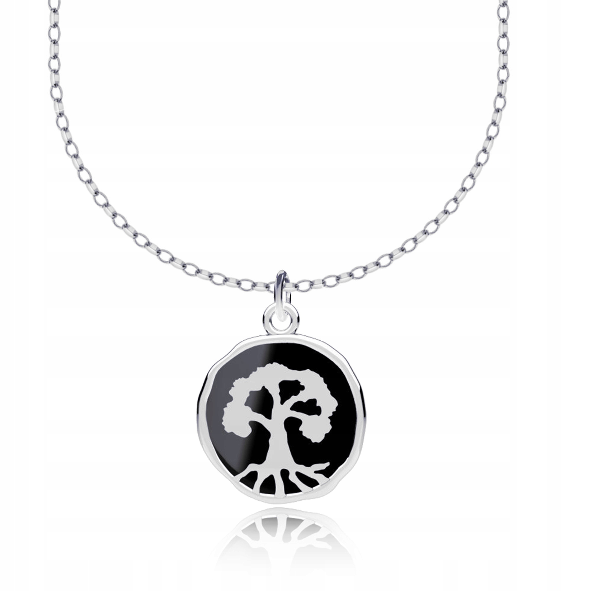 Dřevo Života Stříbrný náhrdelník rolo oval stříbro 925