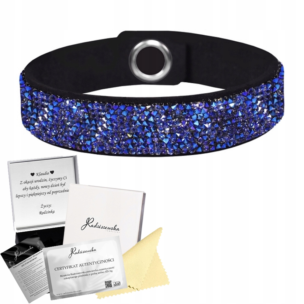 Náramek Alcantara s krystaly Den žen Žena Šperky Dárek