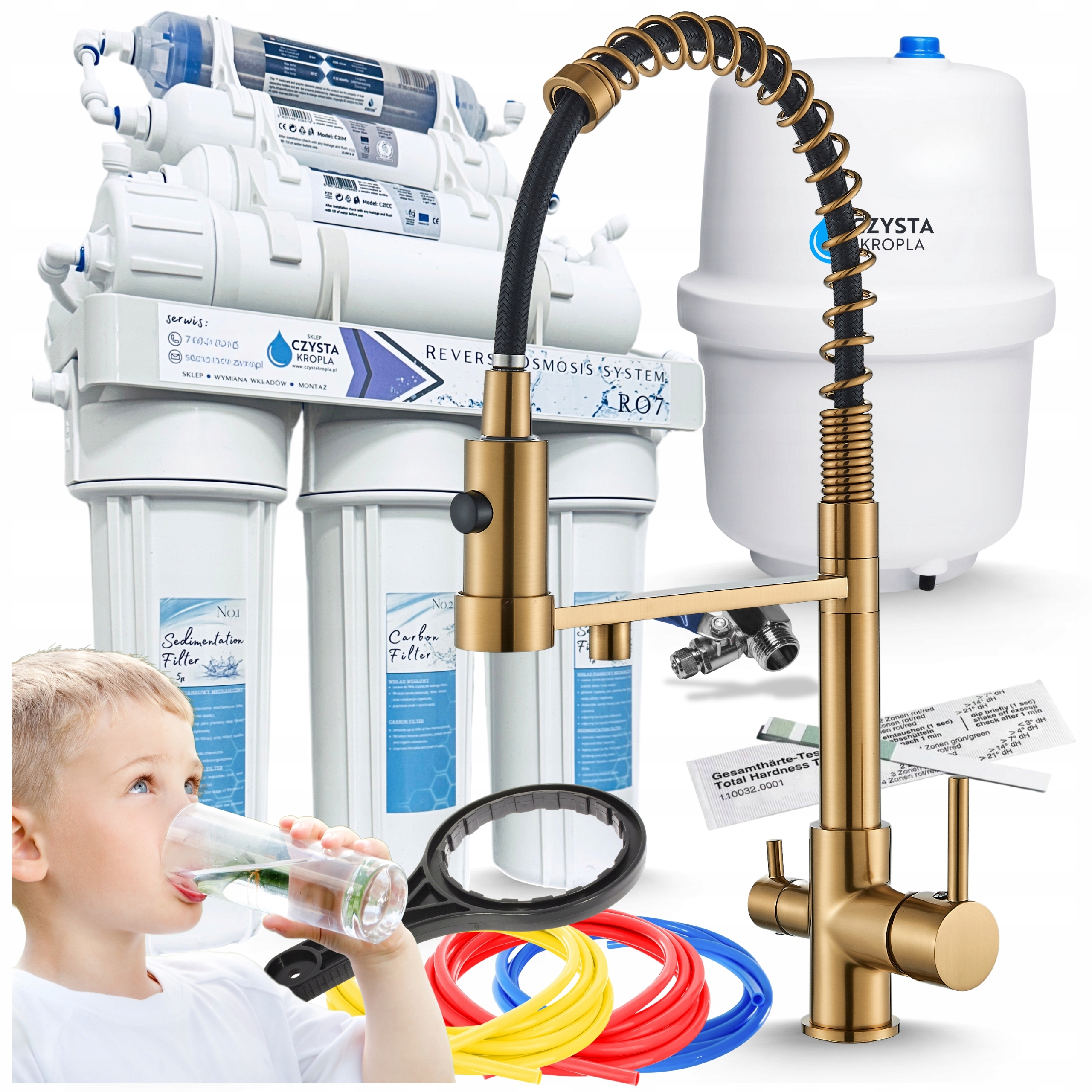 Filtr na vodu Kuchyňský podskříňový pod Dřez Kuchyňská baterie Atest Set