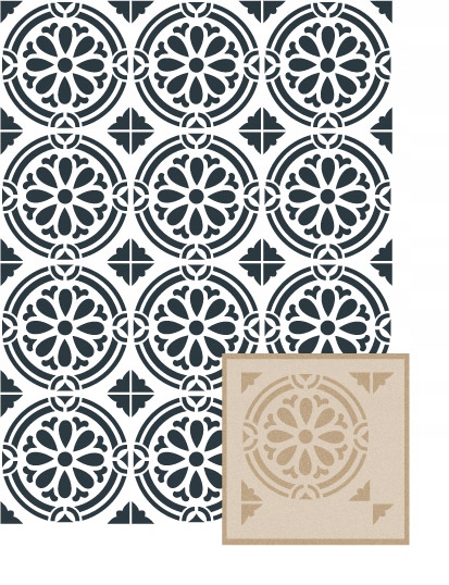 

Szablon Malarski Do Kafelków Płytek Dos 20cm x20cm