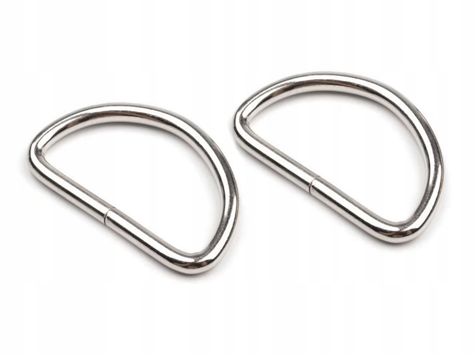 Półkole metalowe 32mm nikiel 22x38x3 mm 10 szt.