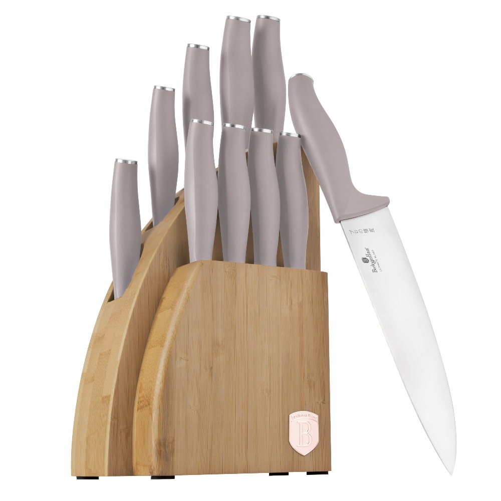 Sada nožov so stojanom Bamboo 10 ks Taupe Collection BH-3122