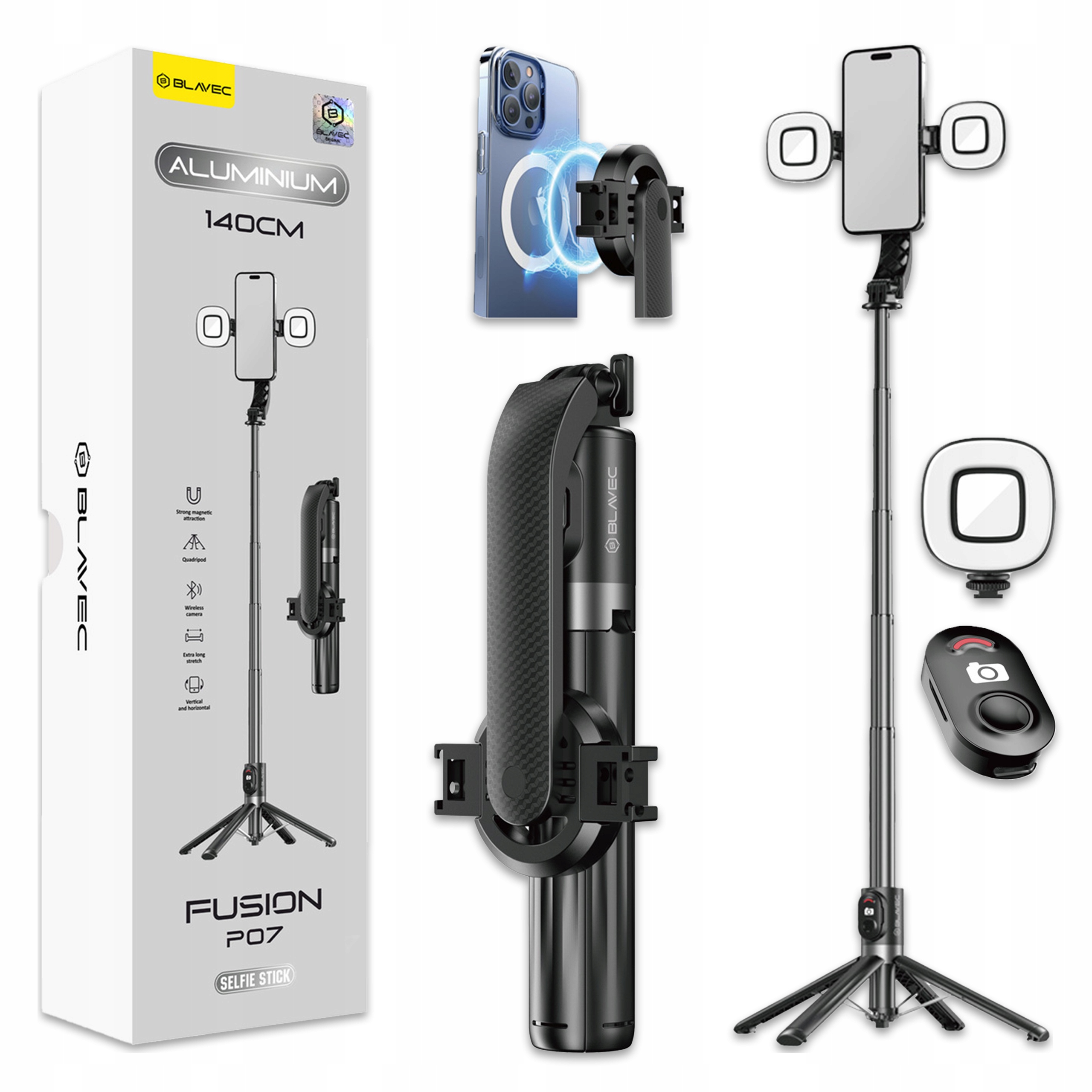 Statyw na Telefon Tripod Kijek Do Selfie Telefonu Samsung iPhone Etui Pilot