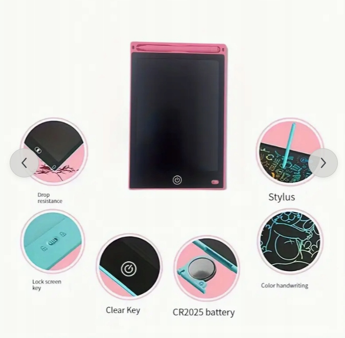TABLET GRAFICZNY DO RYSOWANIA ZNIKOPIS KOLOROWY LCD Magiczna Tablica +Rysik Marka bez marki