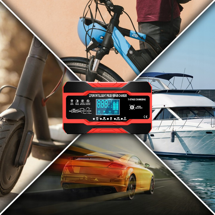 AUTOMATYCZNY INTELIGENTNY PROSTOWNIK ŁADOWARKA AKUMULATORA 12V 10A 24V 5A Model Prostownik samochodowy