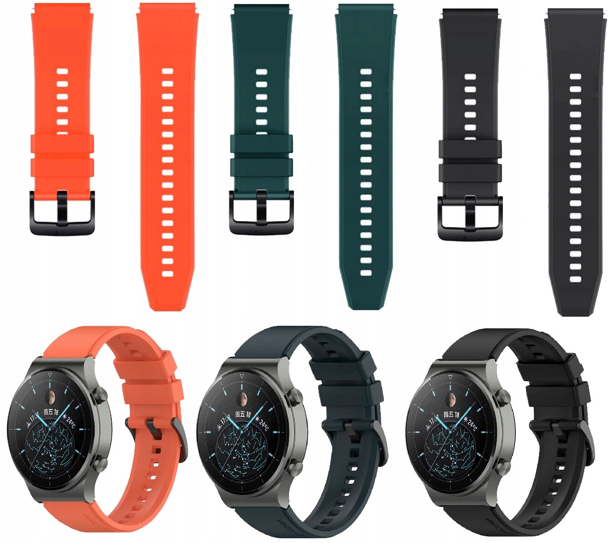 3x PASEK DO HUAWEI WATCH GT 2 3 4 GT2 PRO GT3 GT4 PRO GT2e 46MM 48MM KOLORY