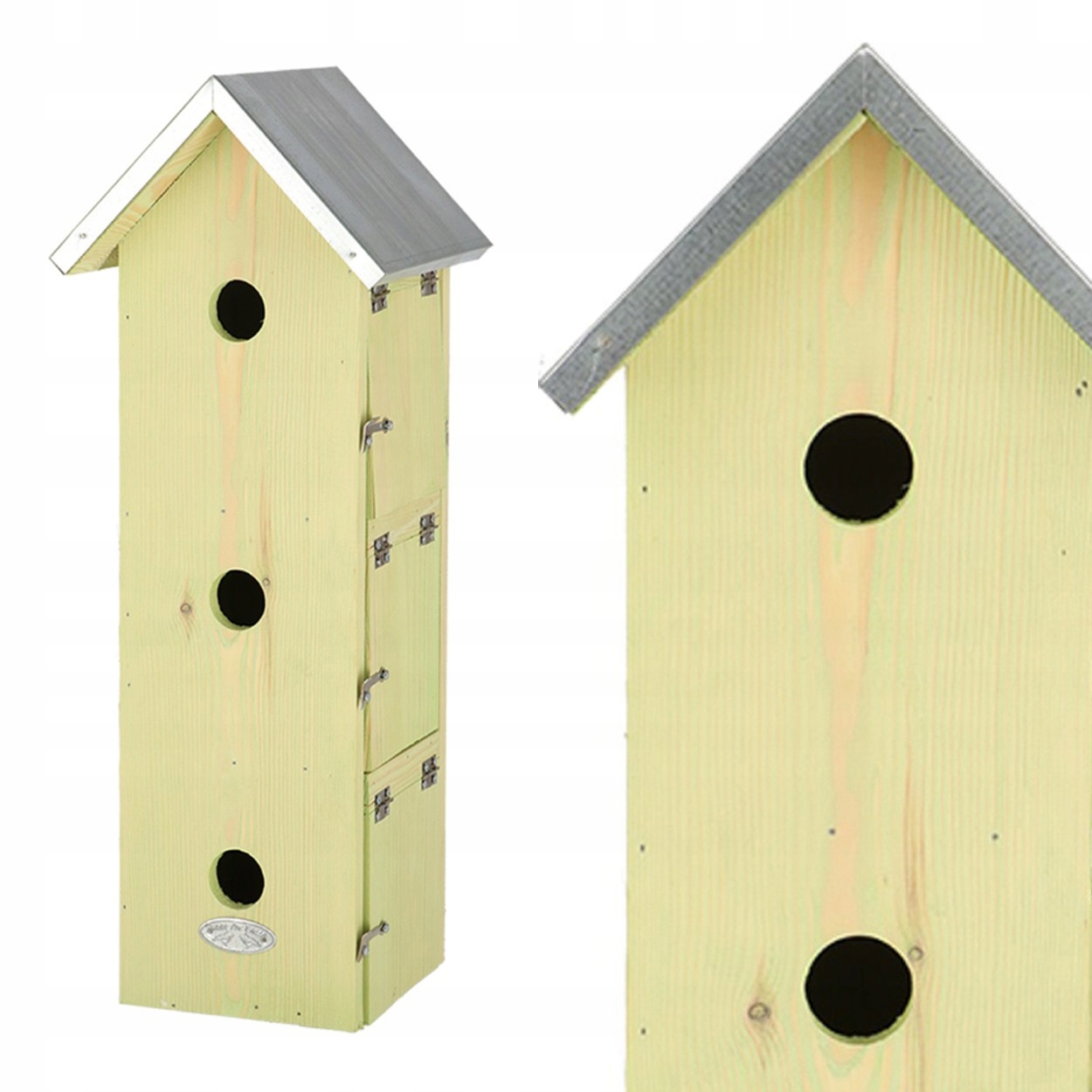 Budka lęgowa dla ptaków Duży 3 Poziomy 51 cm Domek Lęgowy Ogrodowy Piętrowy