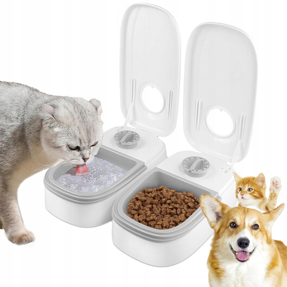 Levně Velký automatický dávkovač krmiva pro psa kočku s časovačem