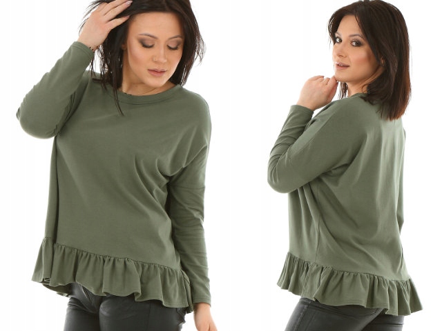 

F510 Falbanka Oversize modna Tunika bluzka