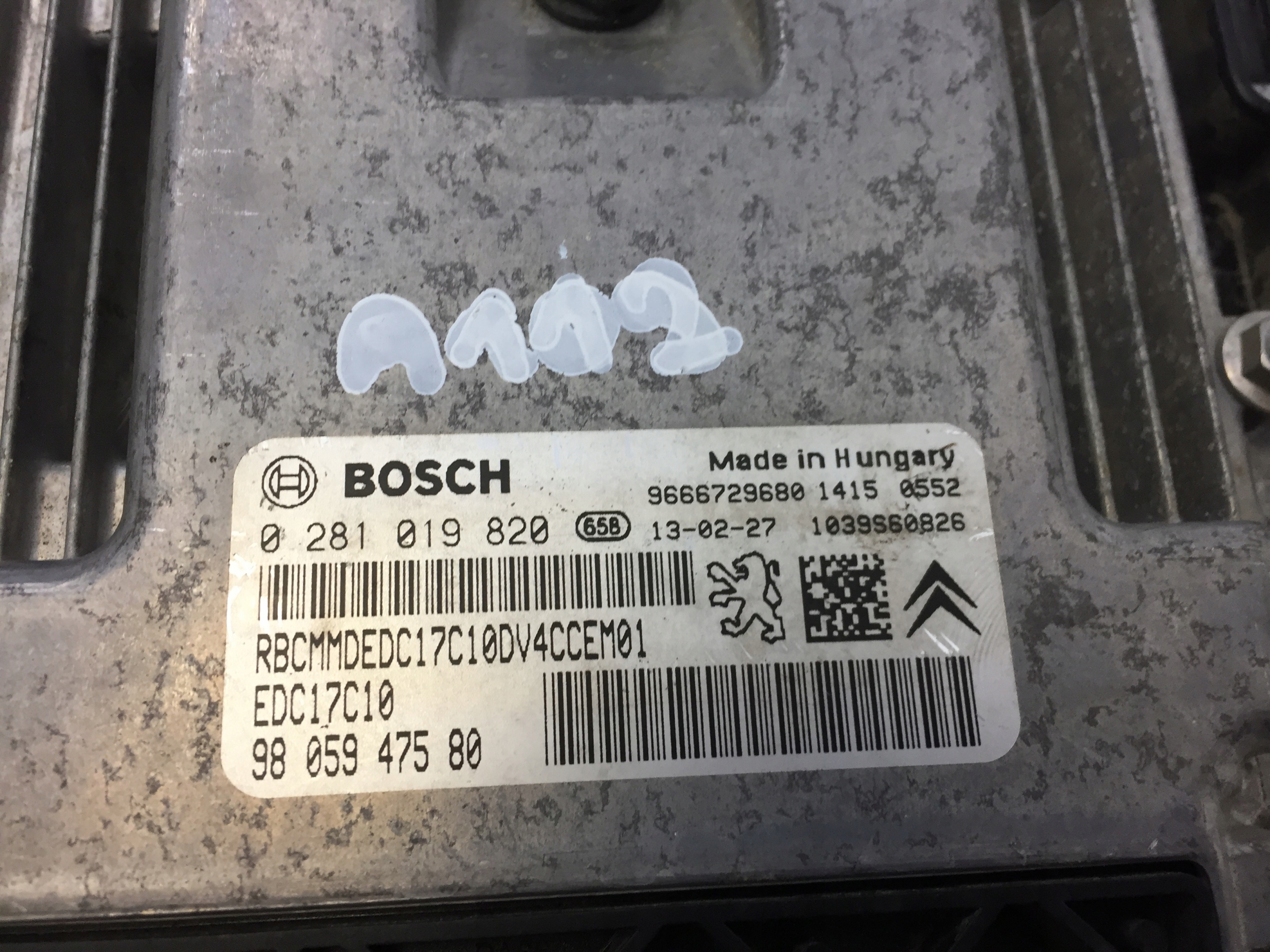 Peugeot 208 1.4 HDI computer 0281019820