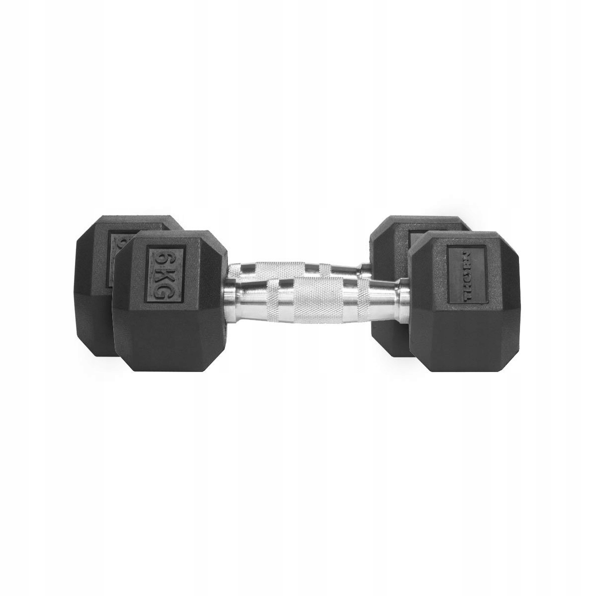 Hantle Heksagonalne Gumowe Zestaw Thorn Fit Hex Rubber Dumbbell 2x6KG