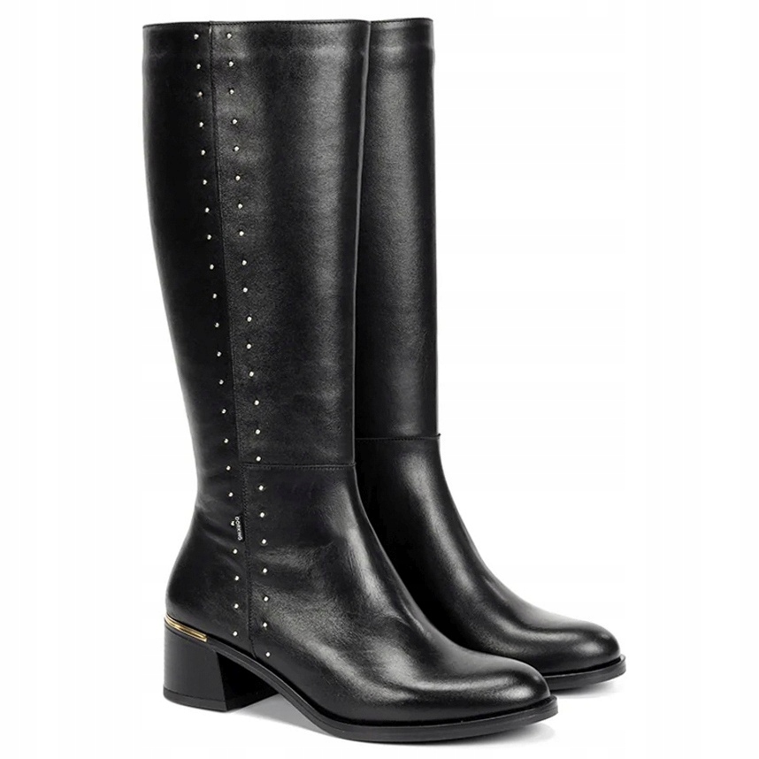 Dámské španělské kozačky Dorking by Fluchos 103225 Kim černé Kůže VEL..39