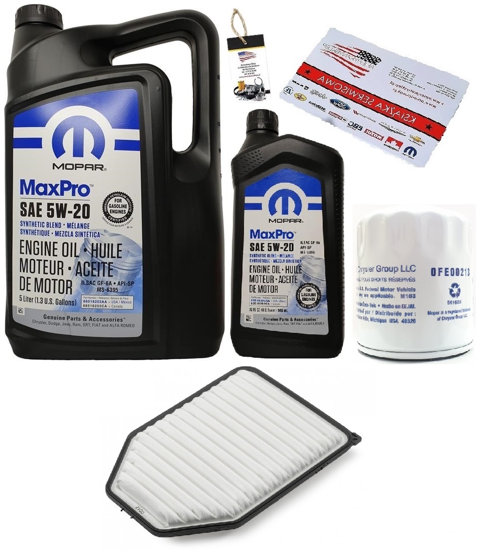 MOPAR 5W20 + FILTRY JEEP WRANGLER 3,8 07-11