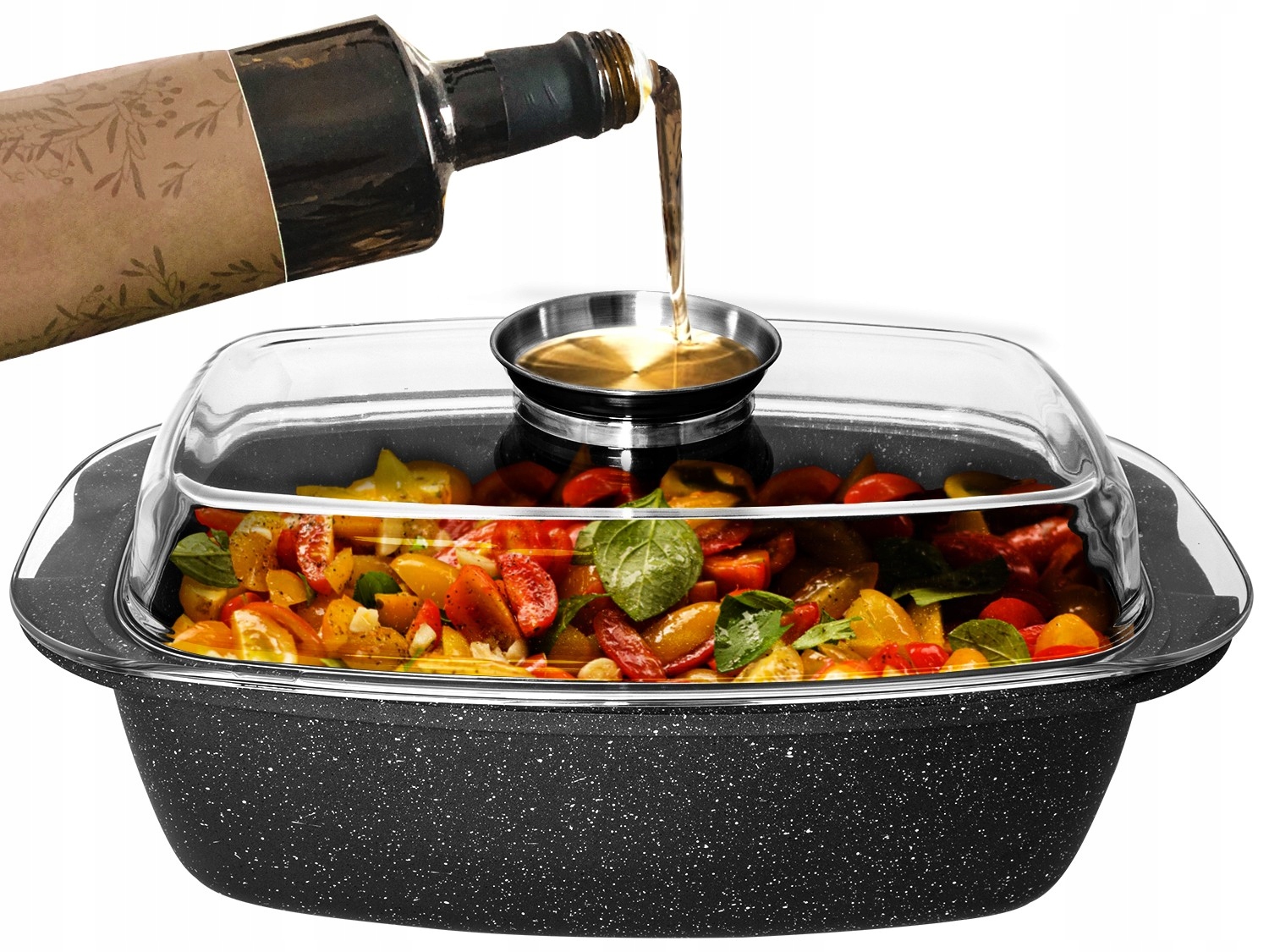 

Brytfanna z pokrywką Aromatyzer garnek gęsiarka 6L