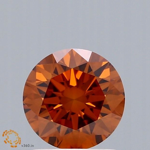 Diament laboratoryjny kolorowy 1.01ct ROUND Fancy Orange VVS2 (IGI)