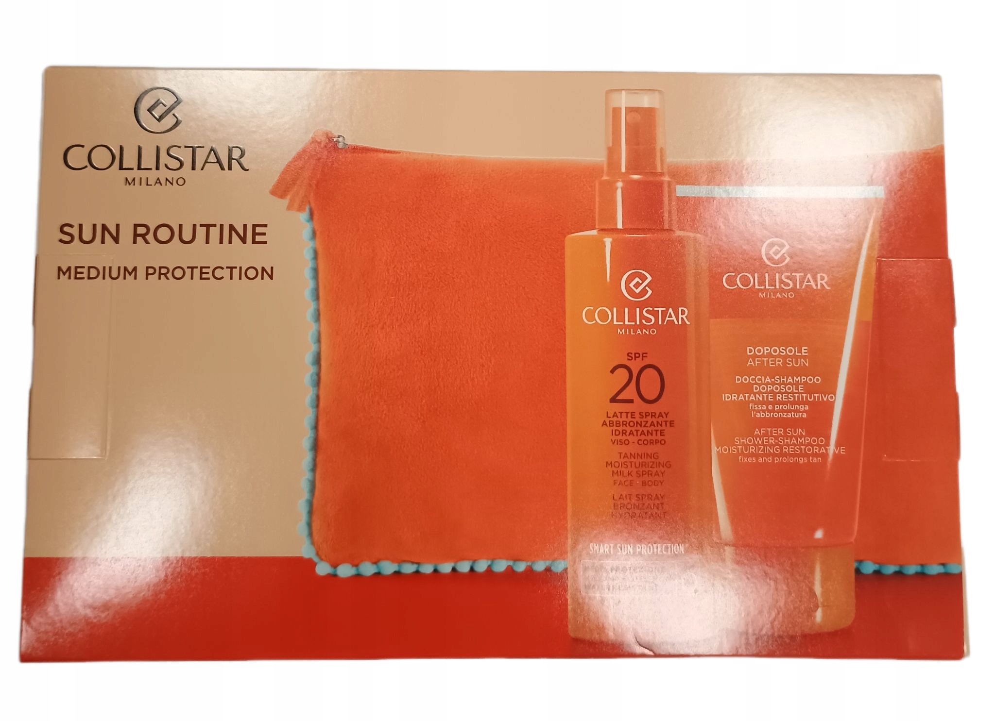 Set (moisturizing Face-body Milk Spf 20 After Sun Shower+bag)