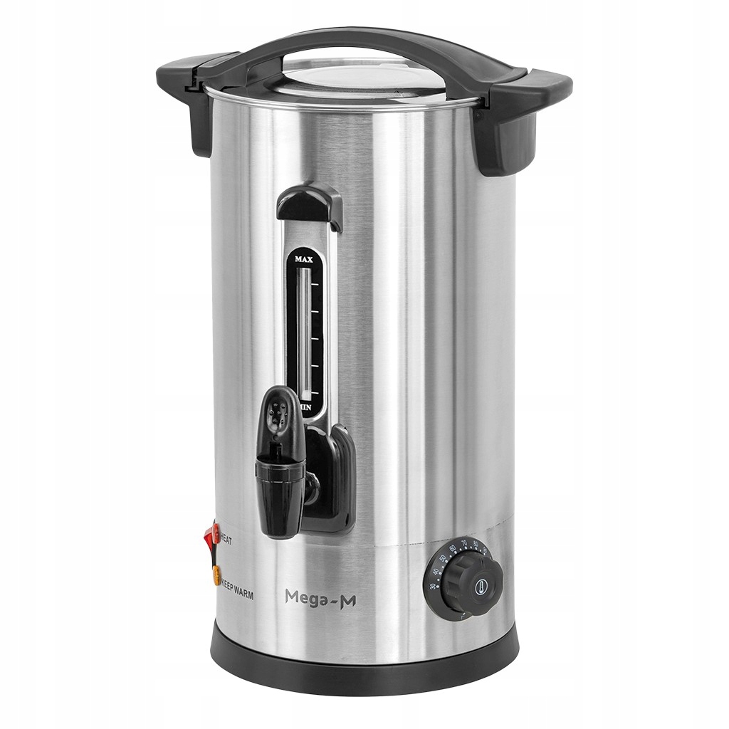 Varník Na Vodu 5L Ohřívač na kávu a čaj Nerezová Ocel 1800W Mega-M
