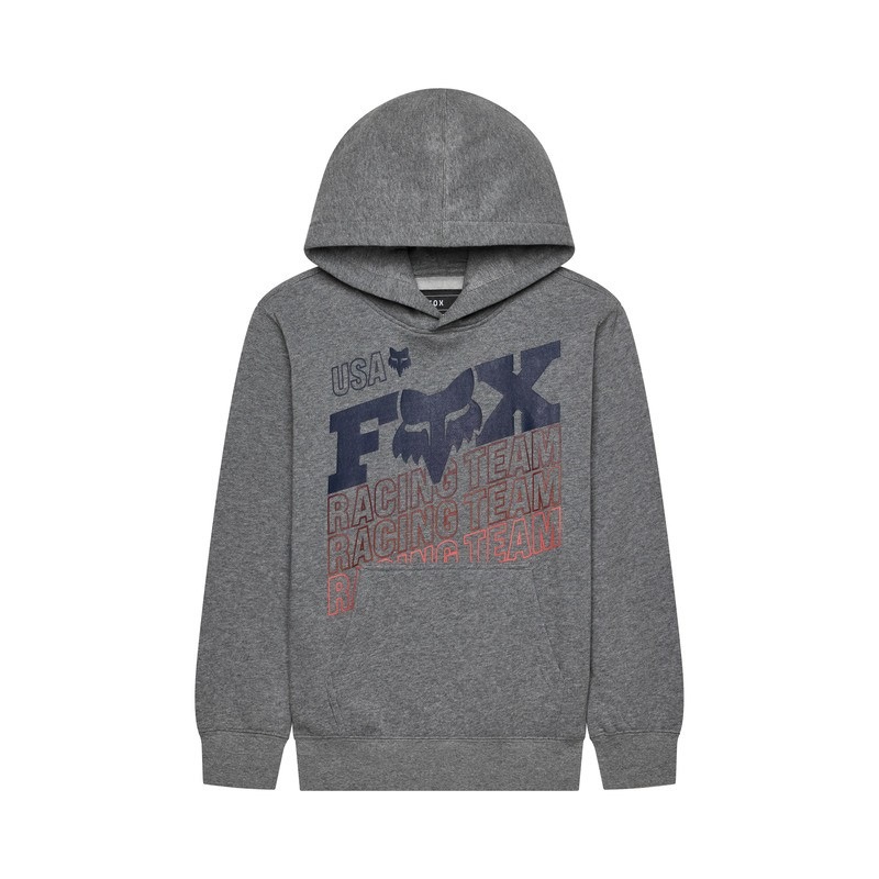Mikina S Kapucňou Junior Fox Coldpress Fleece Po Heather Graphite (yl)