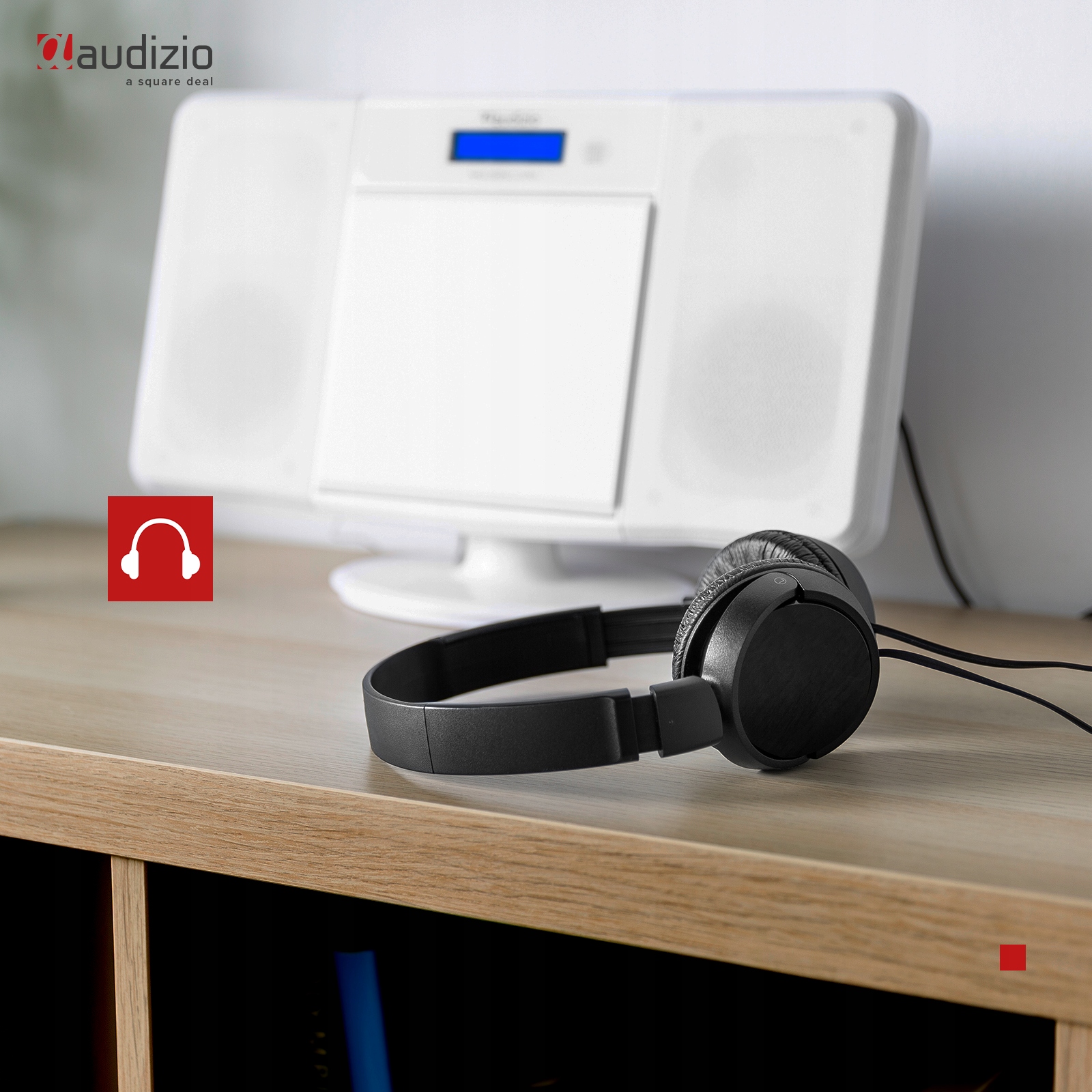 Miniwieża HIFI Nimes CD tuner FM BT USB biała Pilot tak