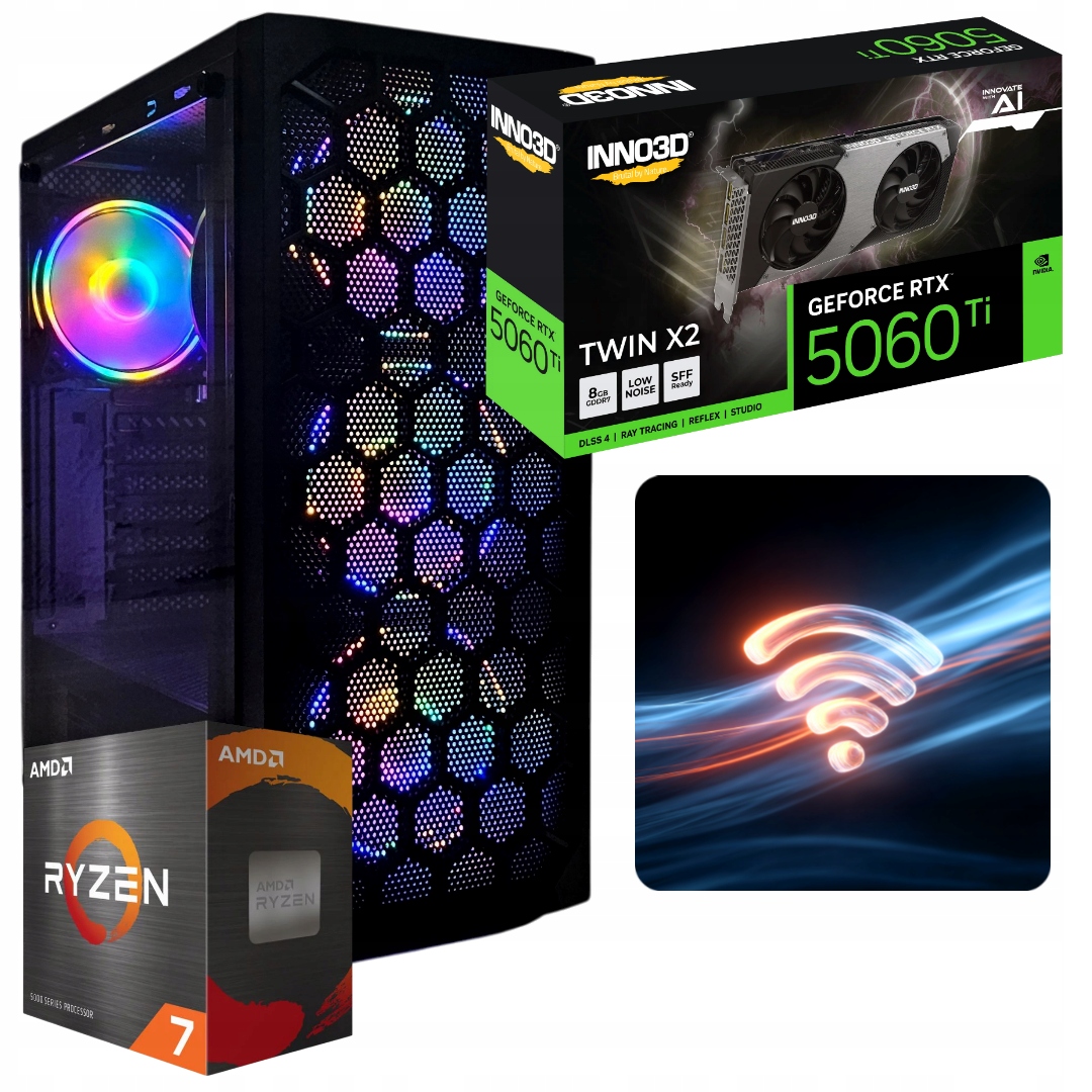 Gamingový Počítač |ryzen 7| 32GB| 1TB Ssd| Rtx 5060TI 16GB| WiFi |win 11