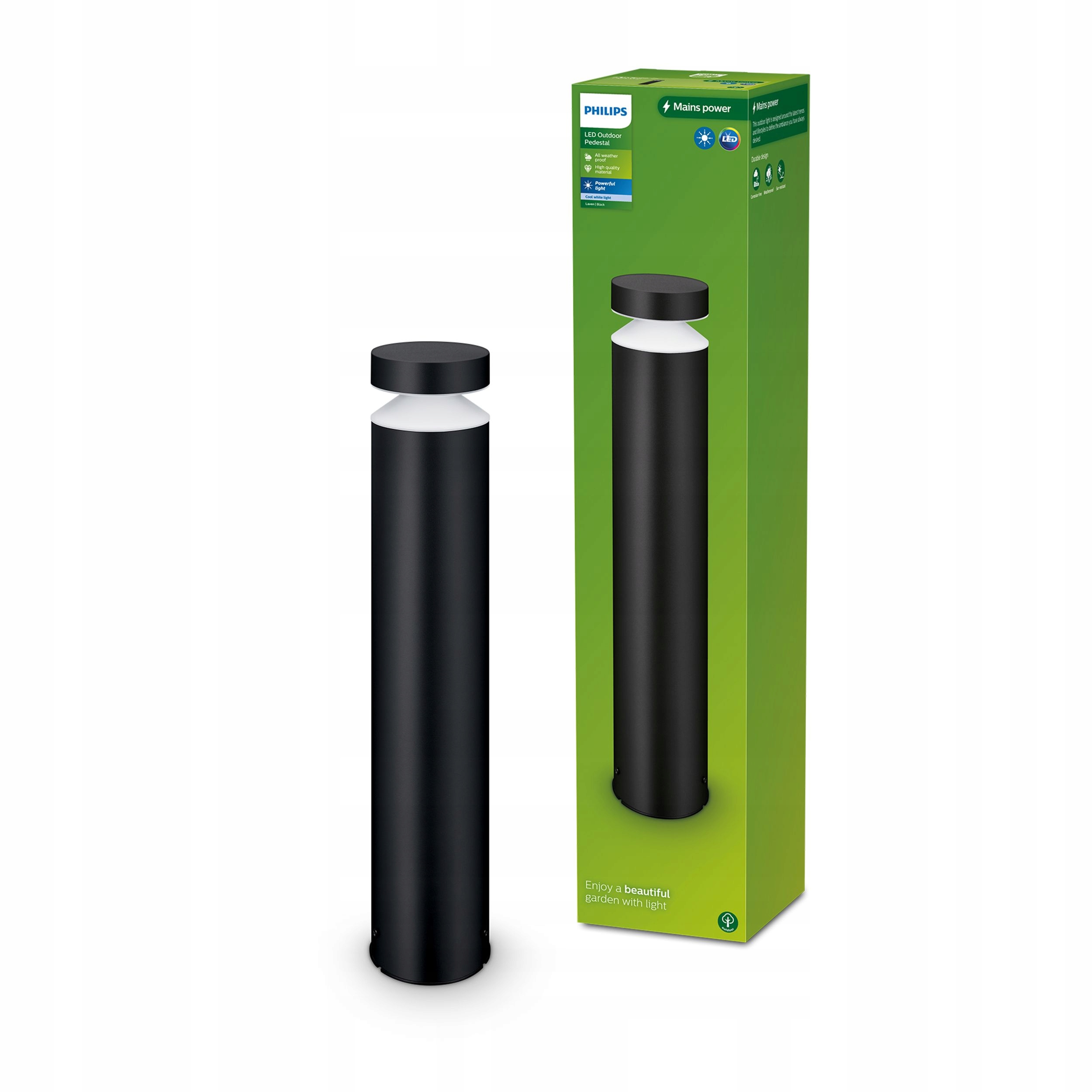 Led záhradná stĺpiková lampa na chodník Laven 6W 2700K IP44 Philips