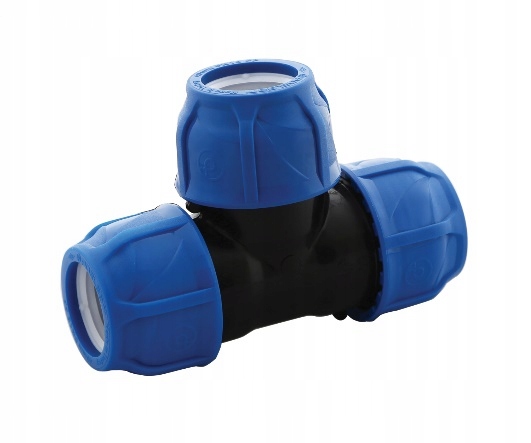 Pe Trójnik fi 75 skręcany do wody rur rury węża