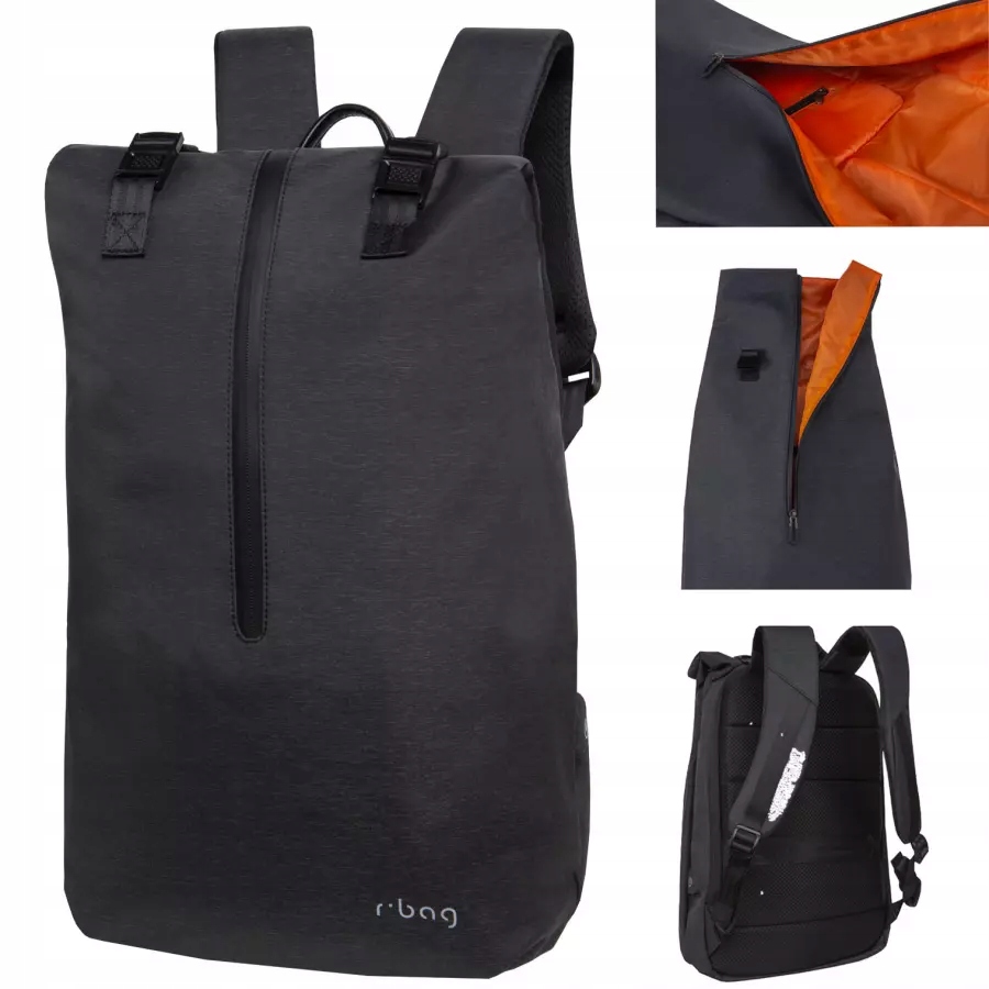 R-bag Batoh Batoh Na Notebook 13-15,6" Tablet s Usb Hopper Black