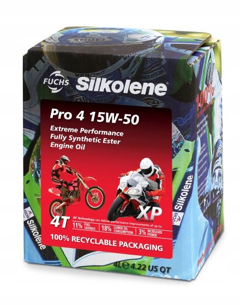 Olej pre motory 4T Sae 15W50 Silkolene Pro 4 4 l sada vodiča #35