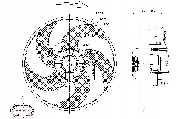 Nissens Ventilátor Chladiče Peugeot 206 206+ 1.1-
