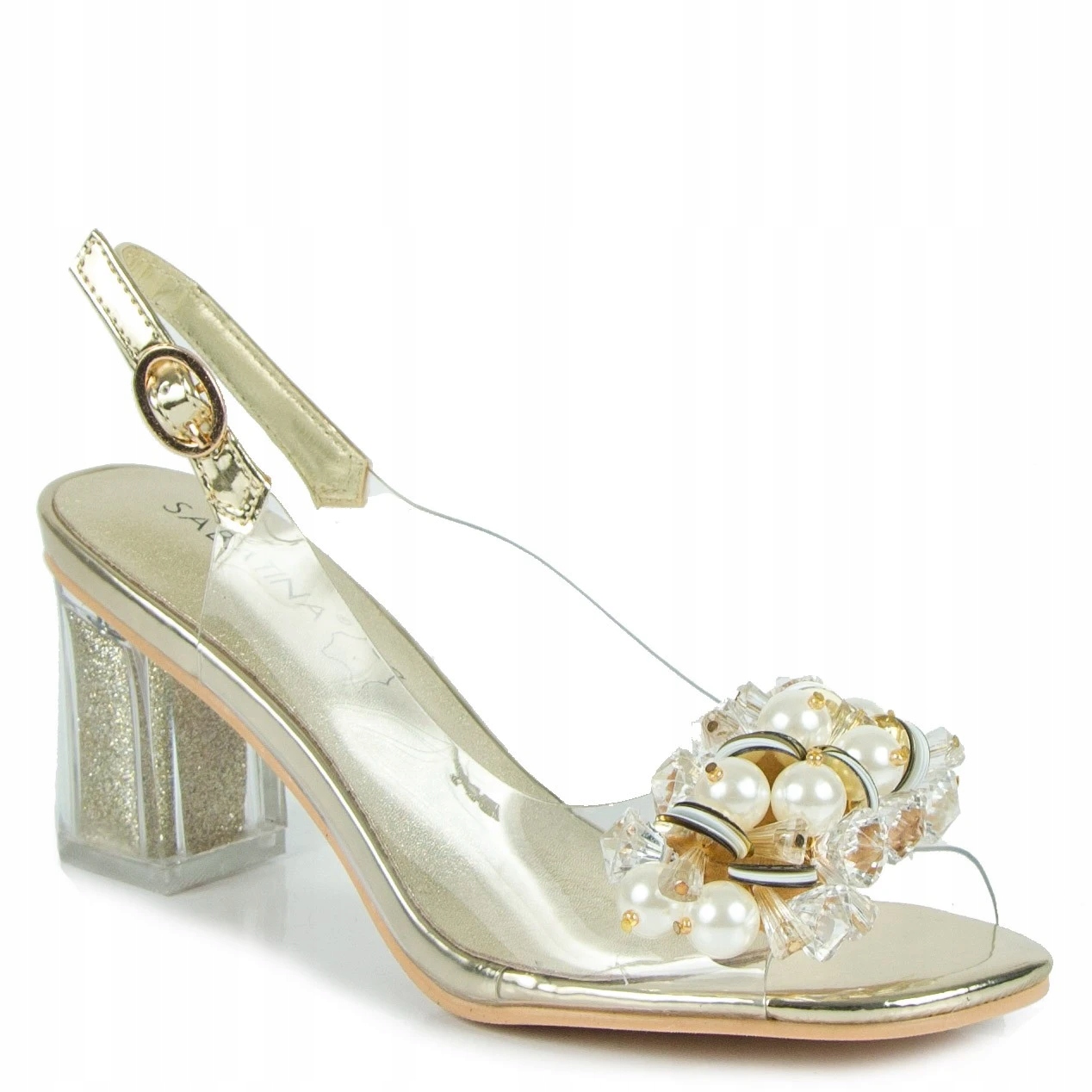 Sabatina 985-3 Zlaté vel. 41 Gelové Silikonové Sandály Transparentní Dárek