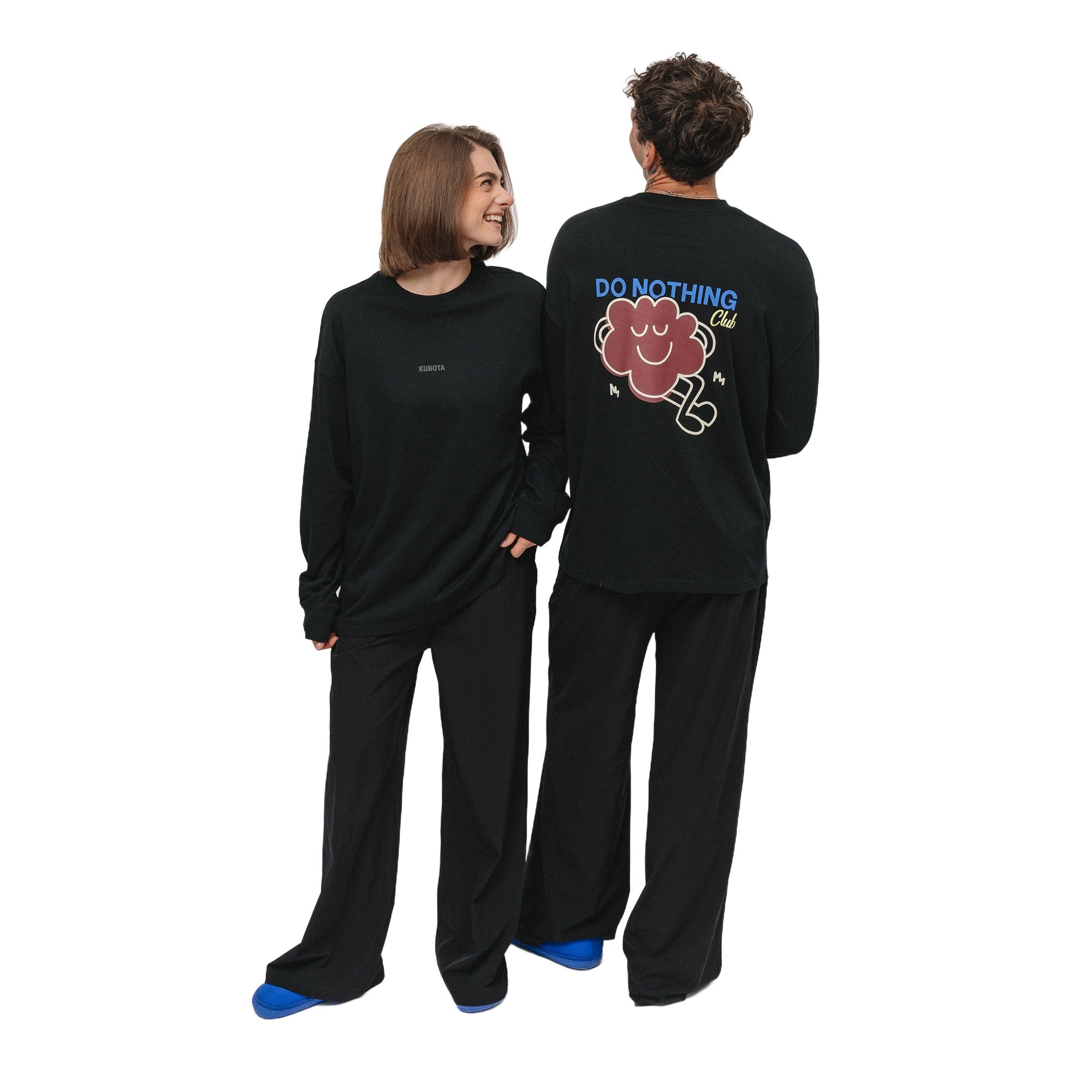 Dámský Longsleeve Kubota Oversize Tričko S Dlouhým Rukávem Bavlna Černá M