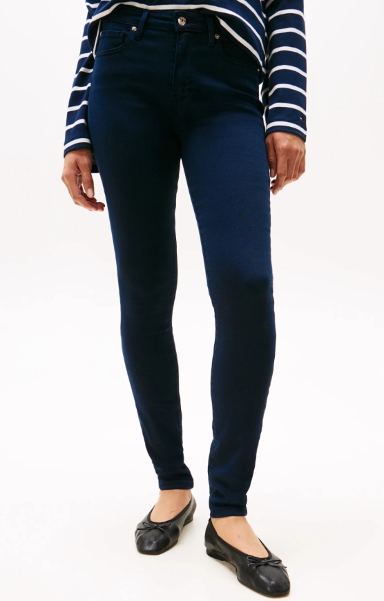 Tommy Hilfiger Tmavě Modré Úzké Nohavice Z Bavlny Elastanu 29/28 6EA