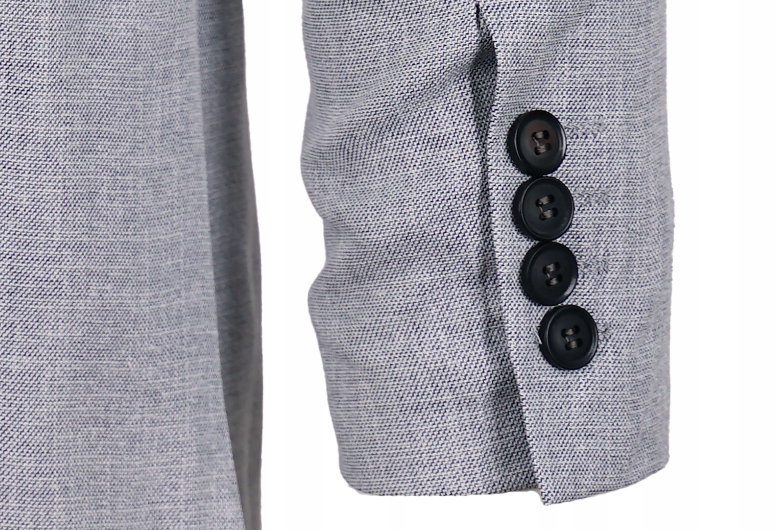 MARYNARKA MĘSKA ELEGANCKA WIZYTOWA BAWEŁNIANA CASUAL JASNA SIWY MELANŻ 50 Kolor szary