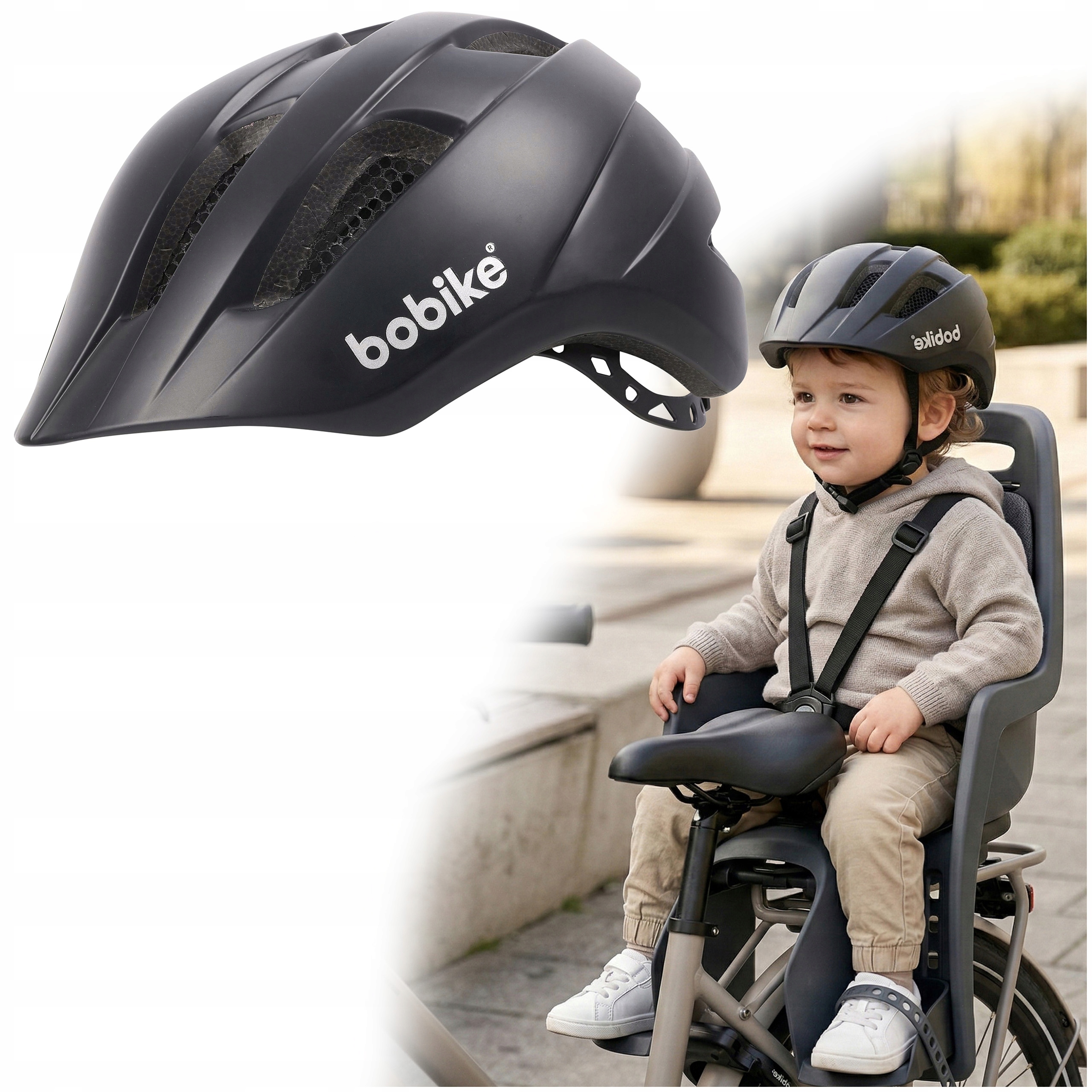 Kask Rowerowy dziecięcy lekki na rowerek biegowy hulajnogę Bobike Xs 48-52