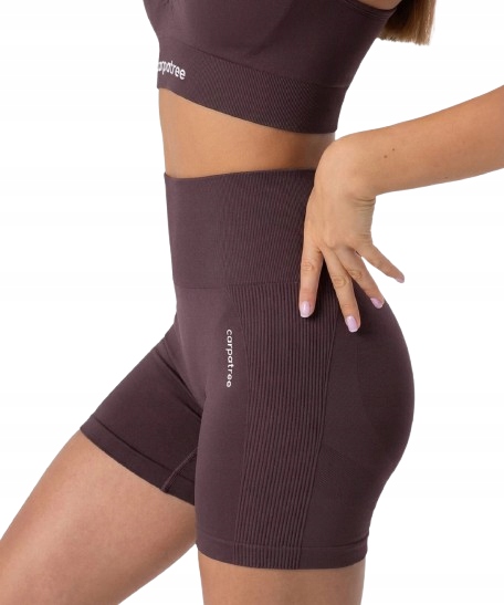 Szorty Spodenki damskie Bezszwowe Allure Shorts Carpatree L Berry Brown