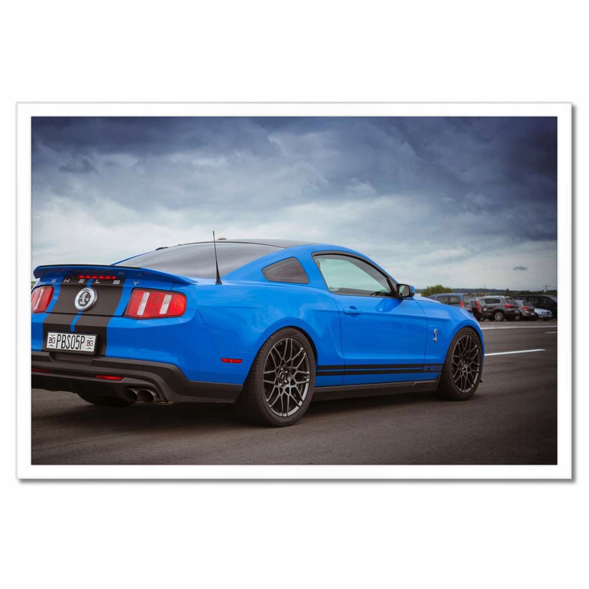 Plakáty v rámu 60x40 Modrý Ford Mustang