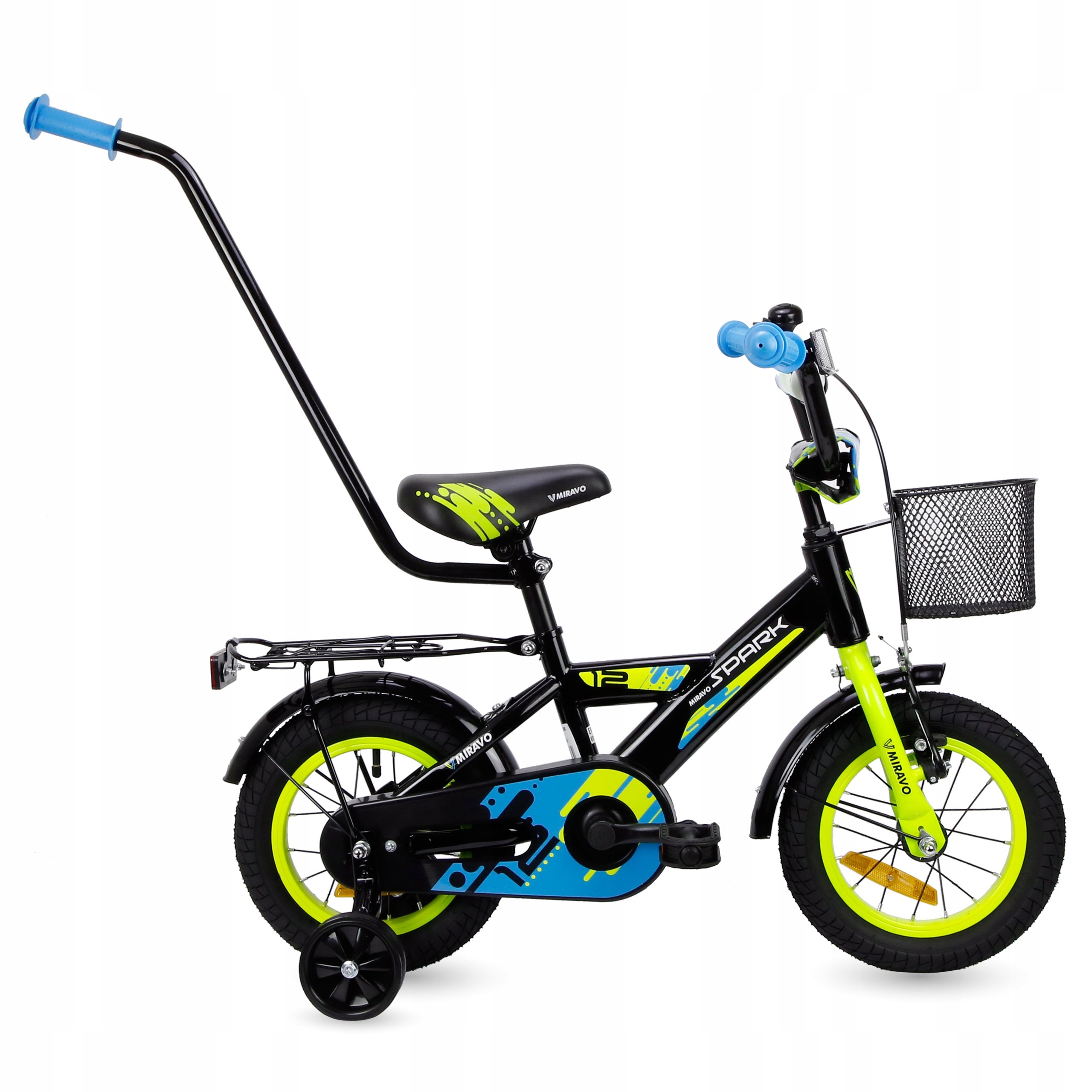Rowerek Dziecięcy 12 Cali Miravo Rower Dla Chłopca Koszyk Prowadnik