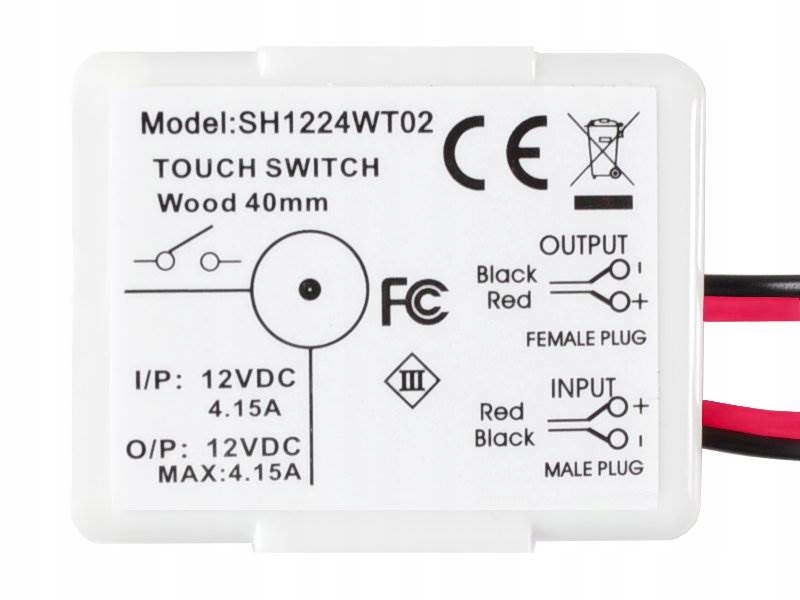 

Włącznik podblatowy meblowy do Led 12V DC 50W