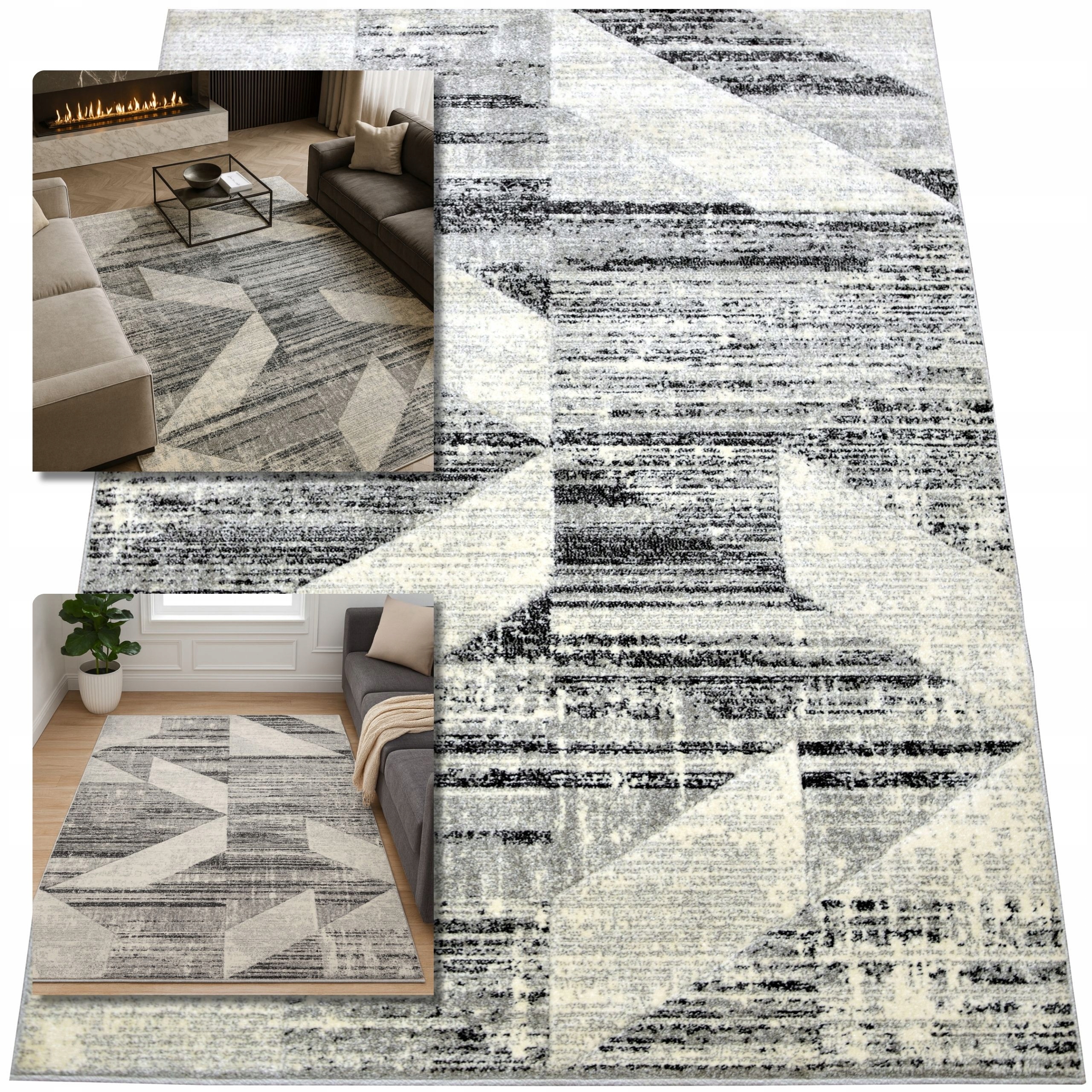 Koberec 80x150 Romantický Šedý Koberec Do Obývacího Pokoje Loft Moderní Koberec