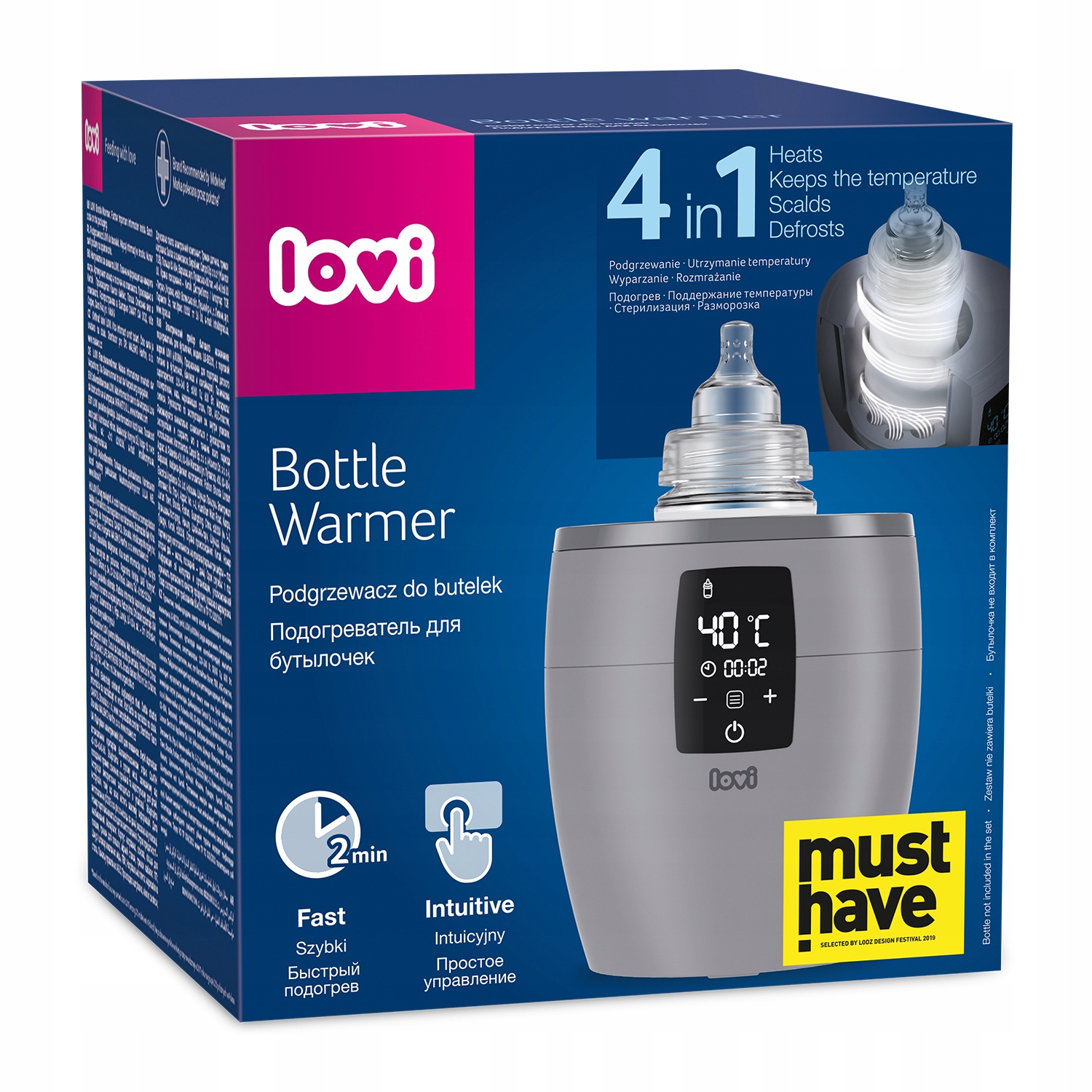 LOVI PODGRZEWACZ DO BUTELEK 4 FUNKCJE 77/051 GREY Kod producenta 5901691817241