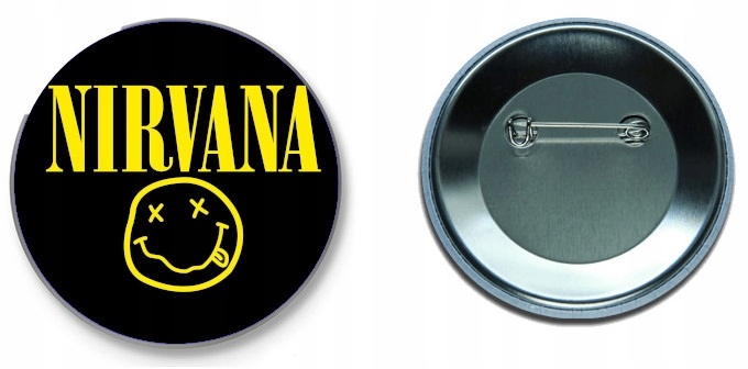PRZYPINKA NIRVANA MUZYKA ZESPOŁY NAJLEPSZE WZORY NA PREZENT - WIELE WZORÓW