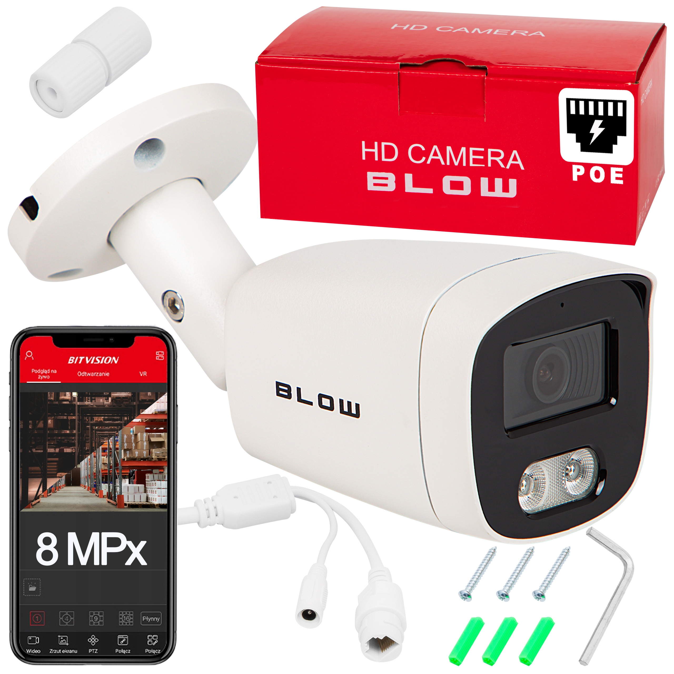 Vonkajšia Kamera Smart Ip Poe 8MP MPx Metal IP67 30m Ir Starvis Onvif 4K