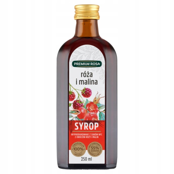 Levně Premium Rosa Šípkový a malinový sirup se sníženým obsahem cukru