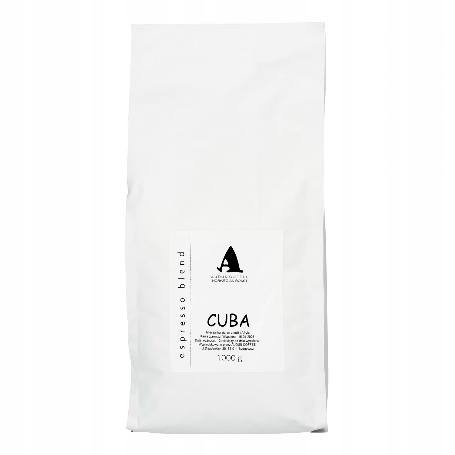 Levně Audun Coffee Cuba blend espresso 1kg