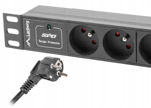 

Listwa Rack 10'' 1U 16A 3X 230 2M Czarna Pdu