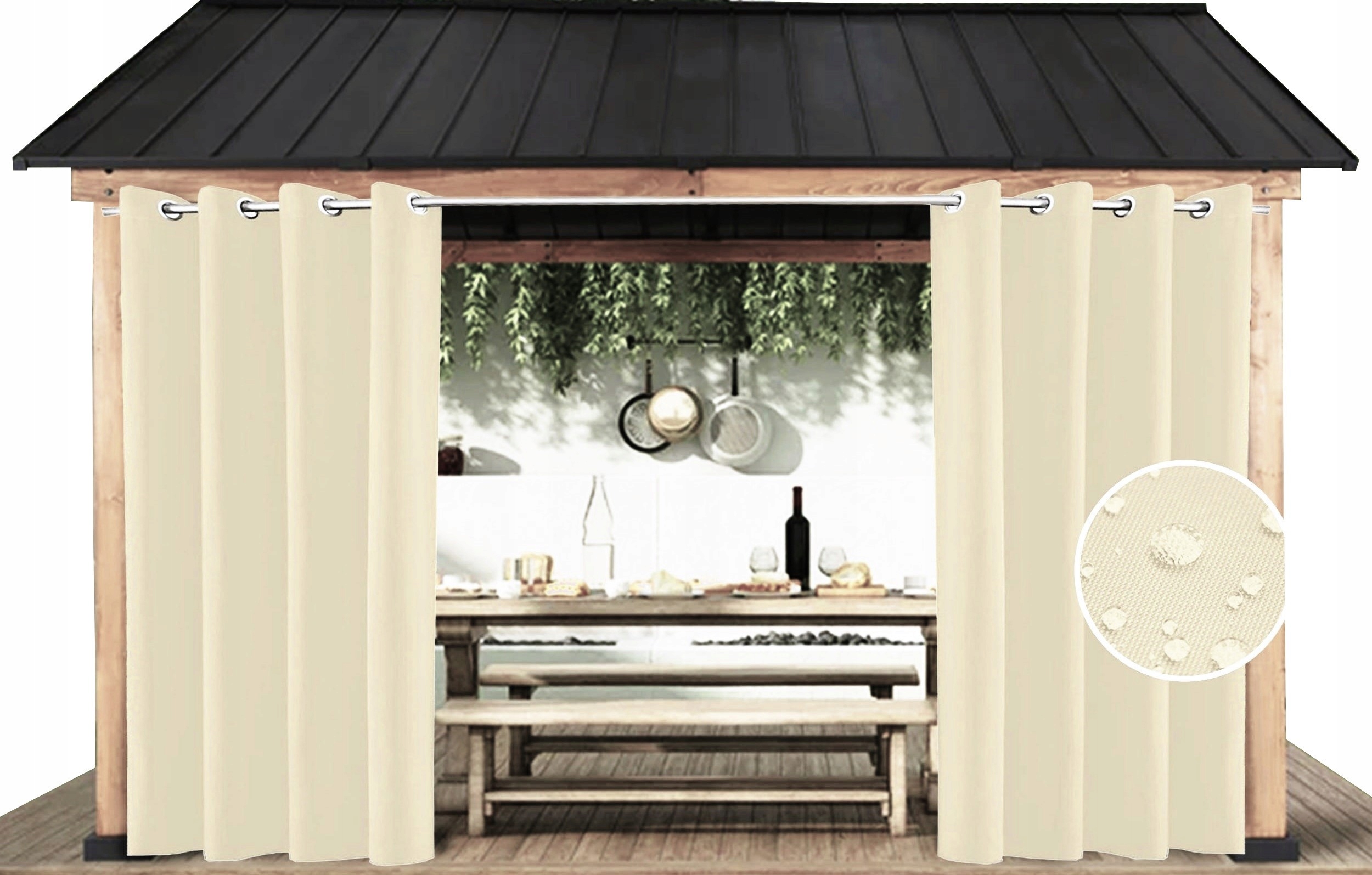 ZASŁONY OGRODOWE 155x240 DO ALTANY TARASU EAN (GTIN) 6909686878771